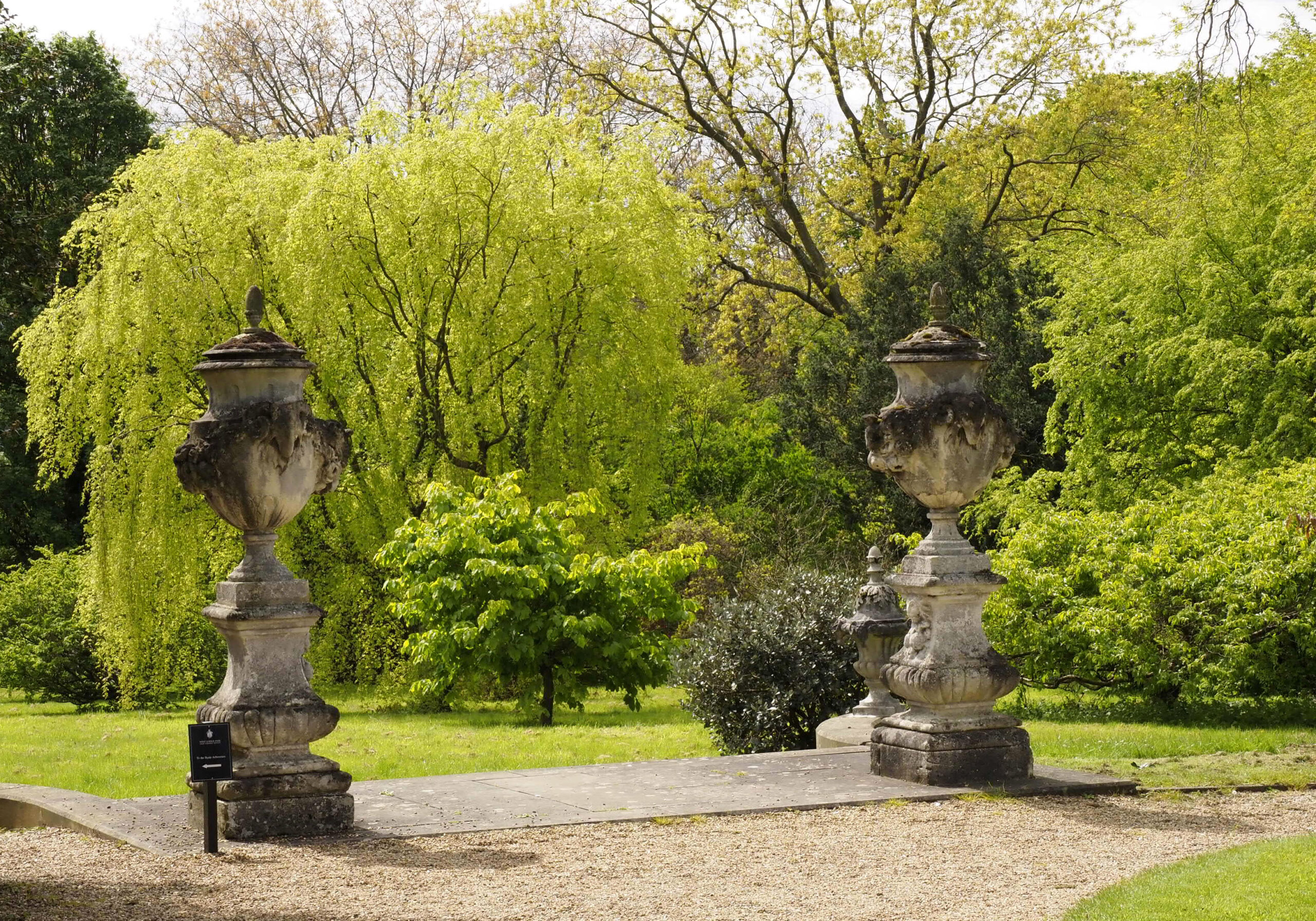 Historic urns mark the top of the main ride