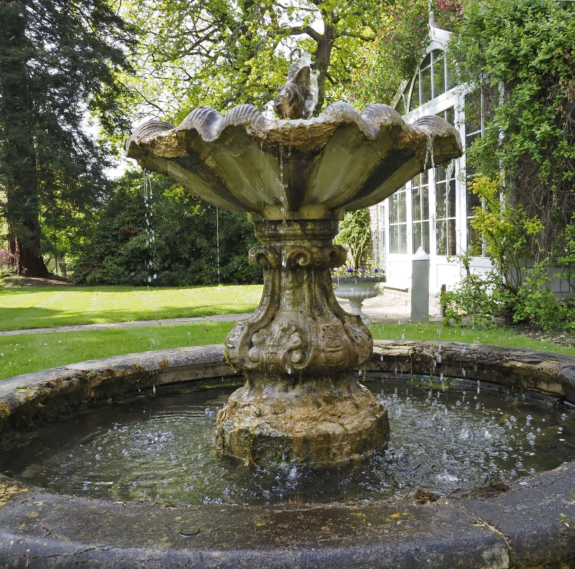 Fountain outside Chestnut Lodge